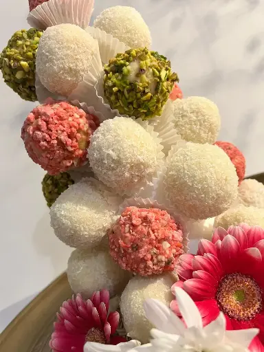 Piéce montée boule coco 40 cm